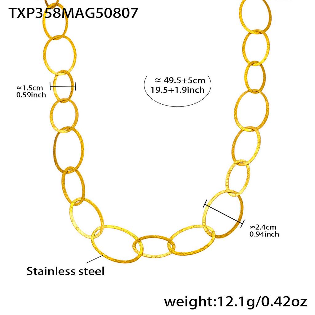 Толстая цепь ожерелье браслет серьги из нержавеющей стали с 18-каратным золотым покрытием наборы ожерелий браслетов серег-подвесок для женщин