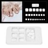 24 Pcs Solid Color False Toe Nails Short Square Fake Toenails Artificial Nail Tips for Women Girls