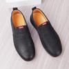 Fashion New Mens Leather Shoes Slip On Soft Loafers Non Slip Breathable Driving Flats Summer Walking Office Work Shoes Tenis Masculino