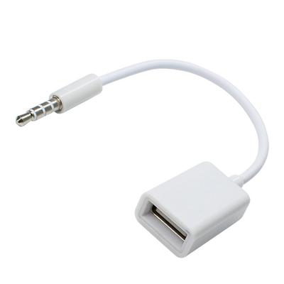 Автомобильный USB-адаптер-переходник на AUX 3,5 мм, соединительный провод, подходит для автомобильных звуковых систем, воспроизведения музыки