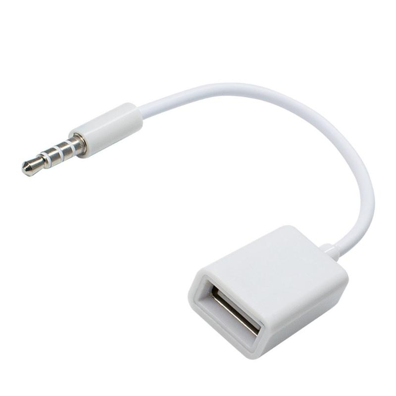 Автомобильный USB-адаптер-переходник на AUX 3,5 мм, соединительный провод, подходит для автомобильных звуковых систем, воспроизведения музыки