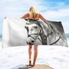 3D Полотенце для пляжа с изображением лошади из микрофибры, быстросохнущее, банное, удобное, тонкое одеяло, подходит для плавания, путешествий, йоги, кемпинга