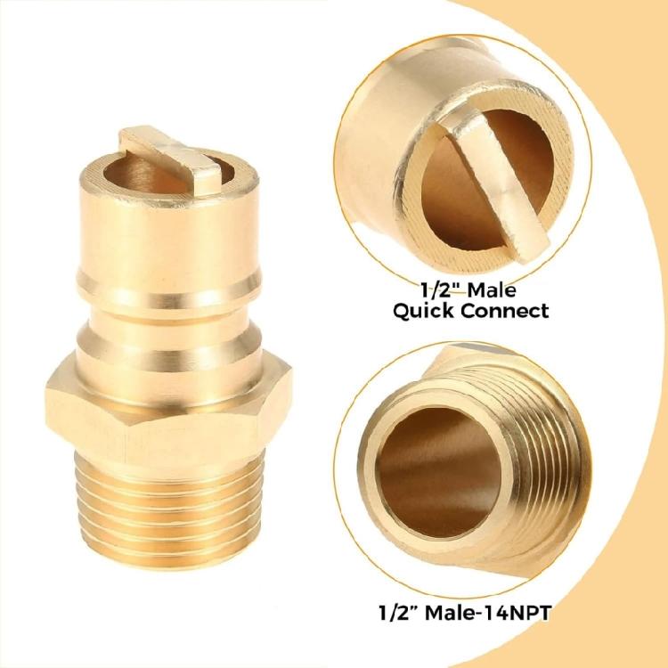 Professional Grades 1/2Inch Gas Quick Disconnecting Brasses Adapter For Generator Pizza Oven Natural Propanes Systems