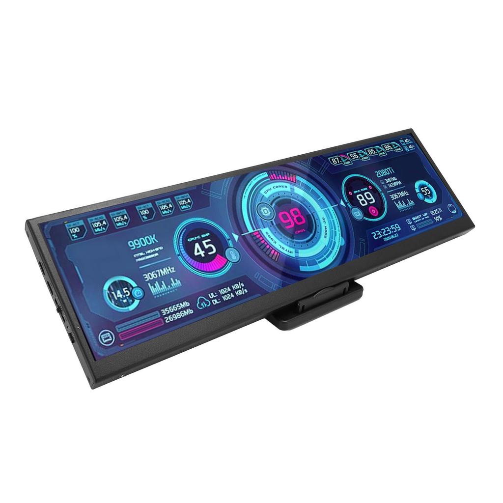 12.6 Inch Secondary Screen FHD IPS Second Screen Stretched Bar LCD Display 1920x550 Portable Monitor for Laptop Computer