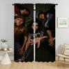 Tokio Hotel Home Interior Curtains for Camera Shades Modern Living Room Curtains 2 Pieces Blackout Curtain Partition Kitchen