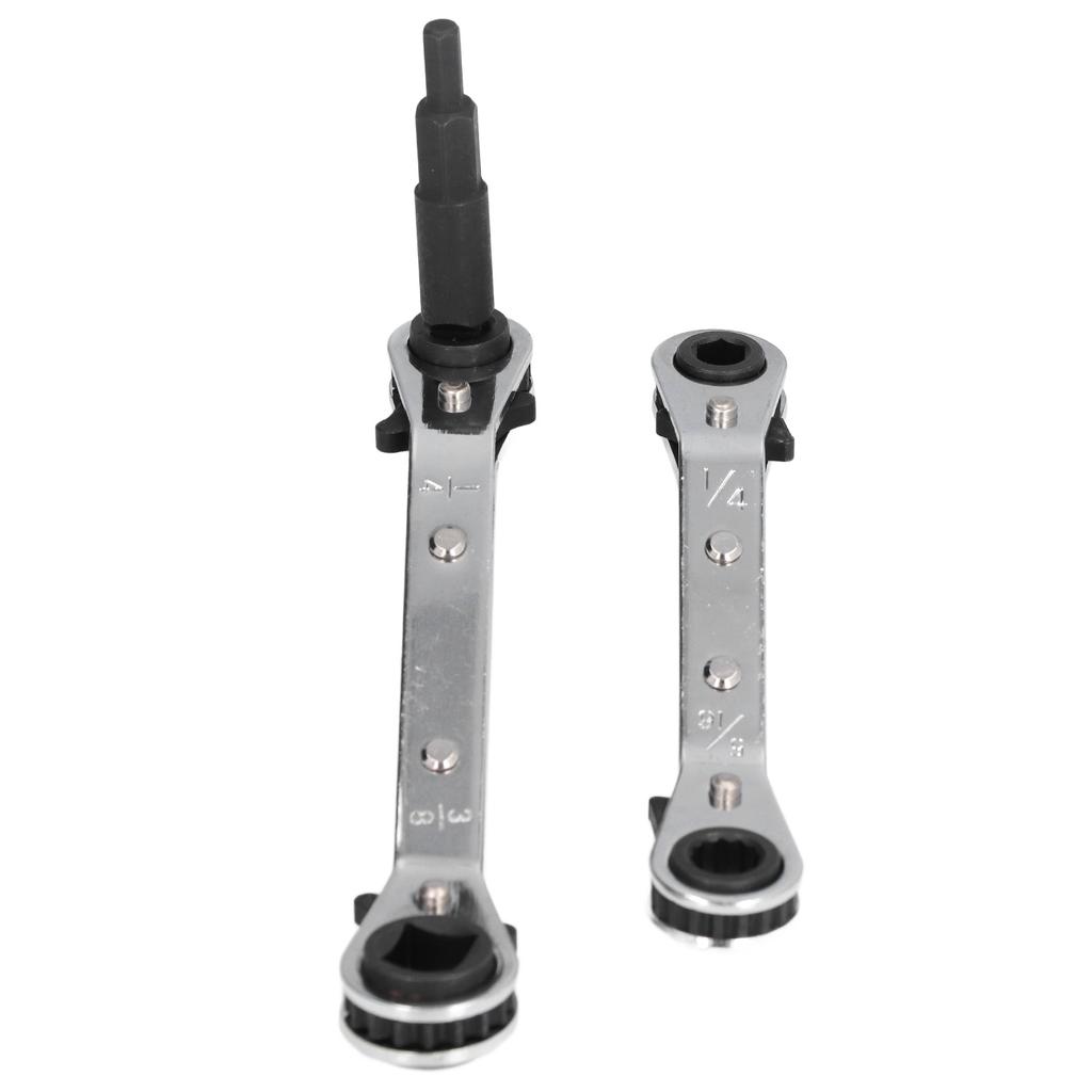 CT122 Refrigerator Ratchet Wrench 1/4 3/16 5/16 3/8 Stainless Steel Wrench Air Conditioner Repair