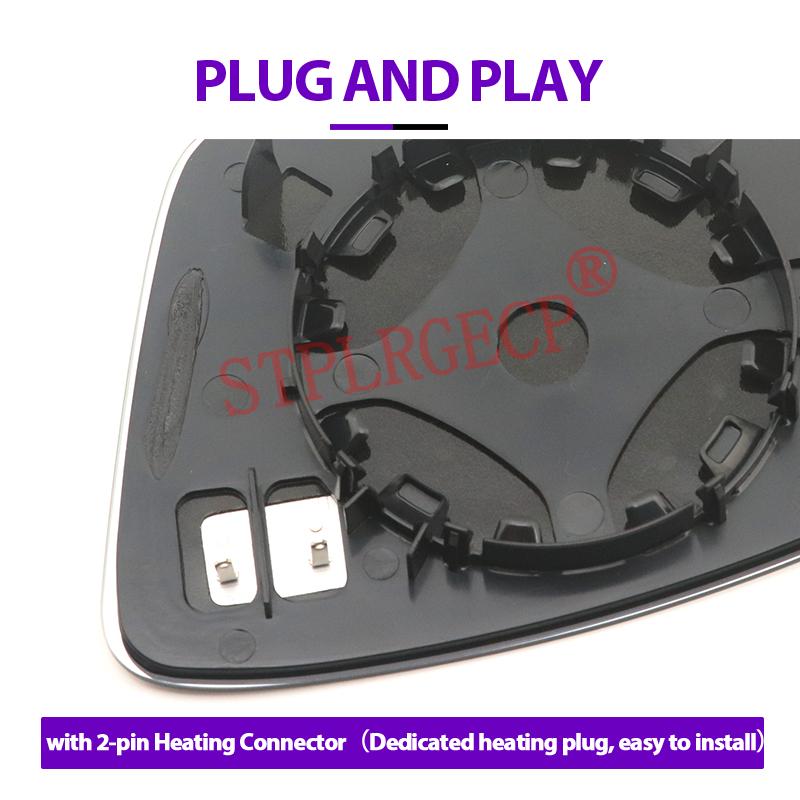 For Seat Mii Toledo 12-19 Citigo 11-20 UP! 11-16 Left or Right Door Side Wing Clear Mirror Glass Heated Rear View Replacement