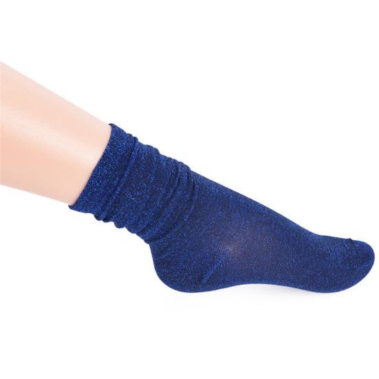 Модные женские блестящие носки, осенне-зимние однотонные повседневные носки, подарок