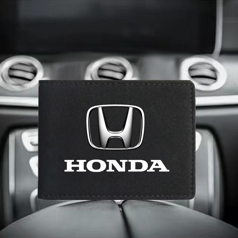PU Leather Credit Card Case Car Driving Documents Protective Case For Honda Fit Mugen Insight Type S R VTEC DOHC Modulo Vezel Legend RR Si