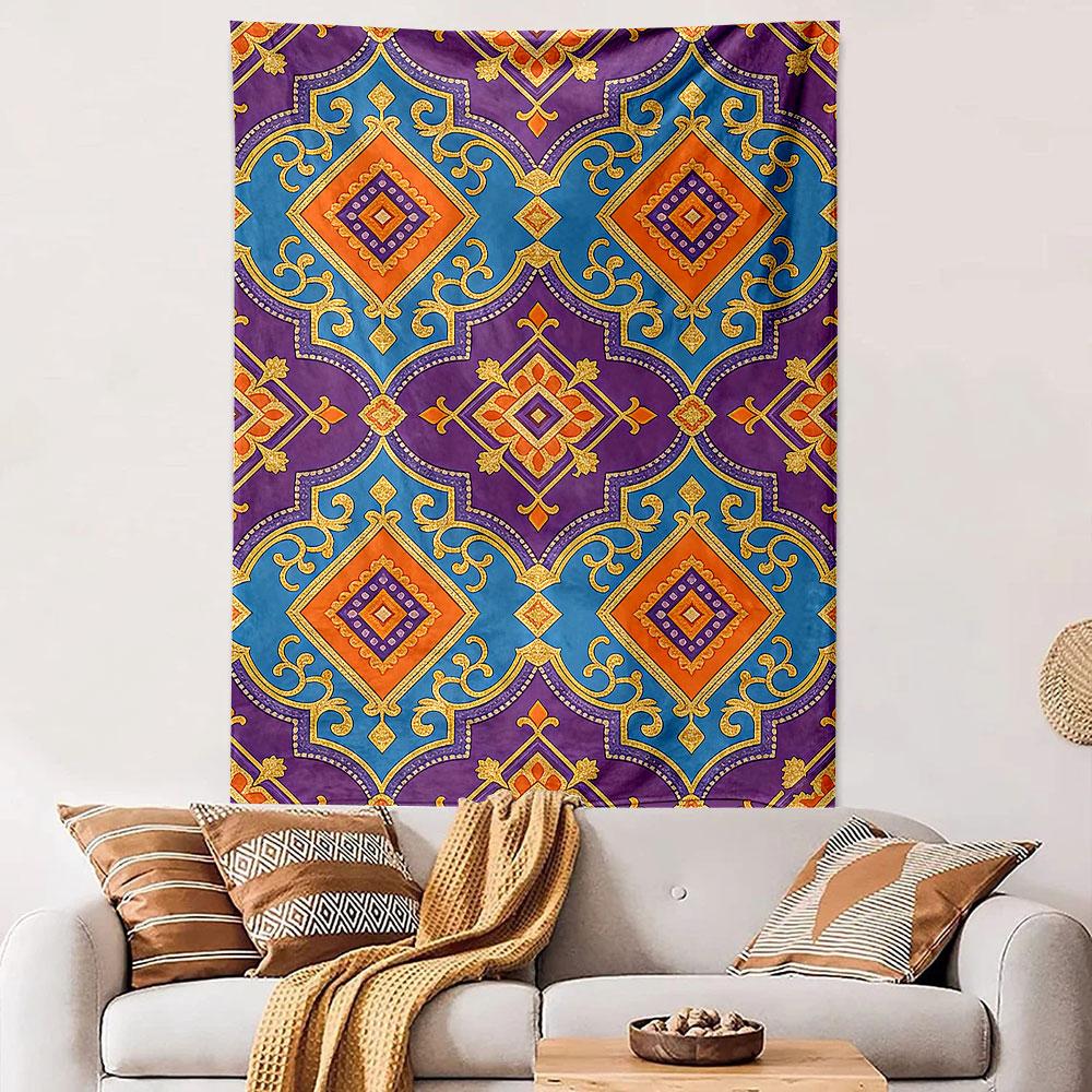 Colorful Geometric Bohemian Pattern Design Patterned tapestry home decor, suitable for bedroom and living room, gift
