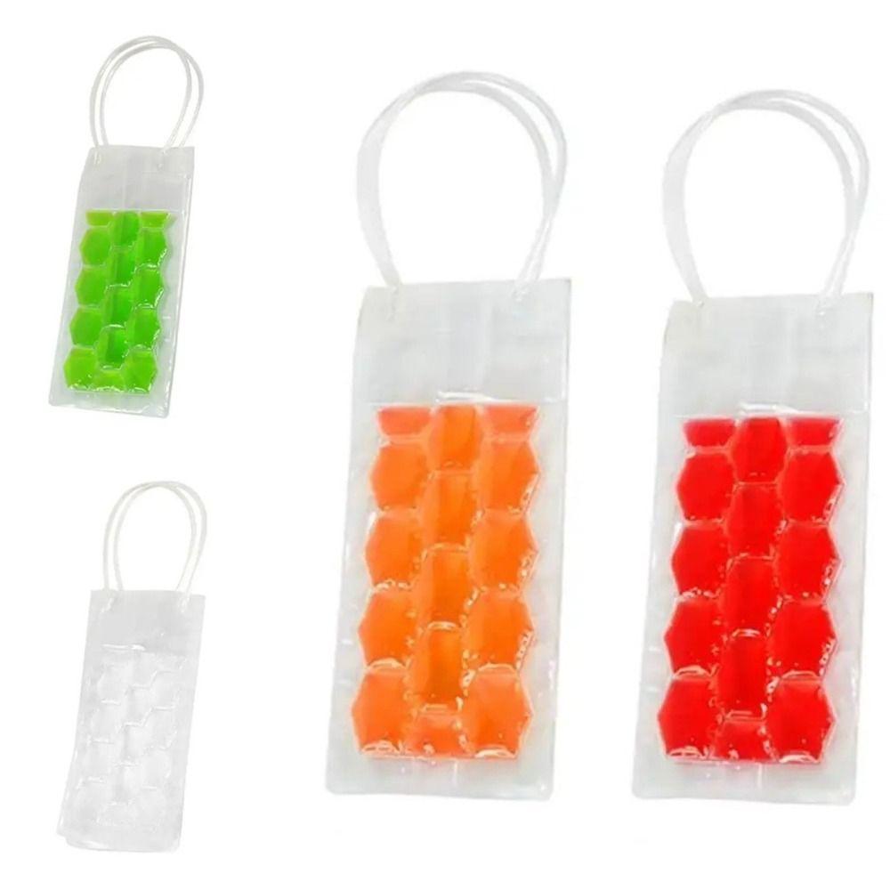 PVC Wine Bottle Freezer Bag Insulated Red Wine Handbag Gel Ice Carrier Holder Picnic