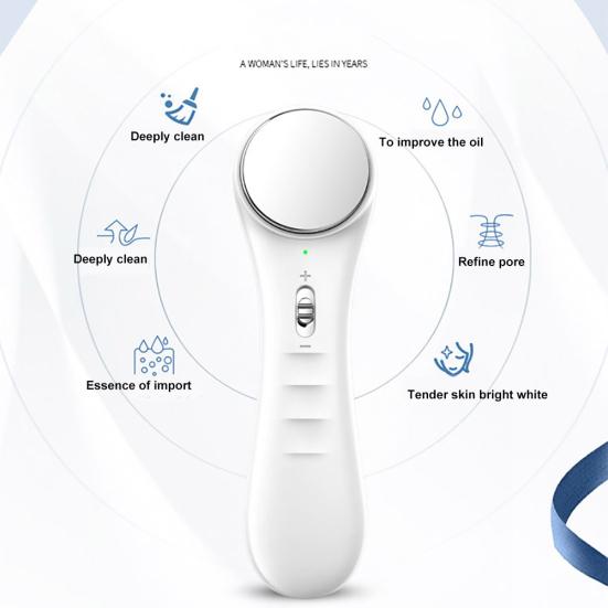 Ультразвуковой вибрационный массажер для лица, косметический инструмент, глубокая очистка, сужение пор