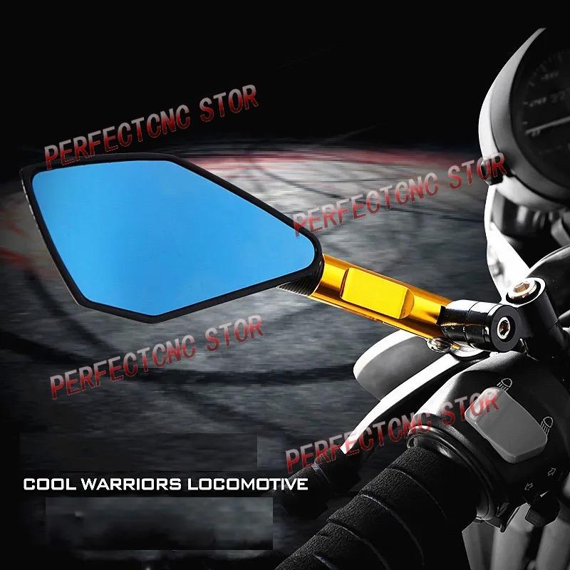 Аксессуары для мотоциклов, алюминиевые зеркала заднего вида, боковое зеркало для YAMAHA MT07 MT09, для Honda CB650F, для Kawasaki Z900