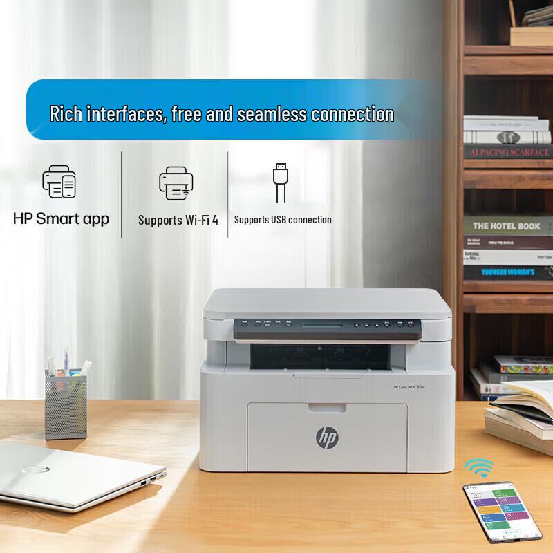 HP Многофункциональное устройство Laser MFP 115W Беспроводное МФУ «всё в одном» Вилка CN (адаптер в комплекте)