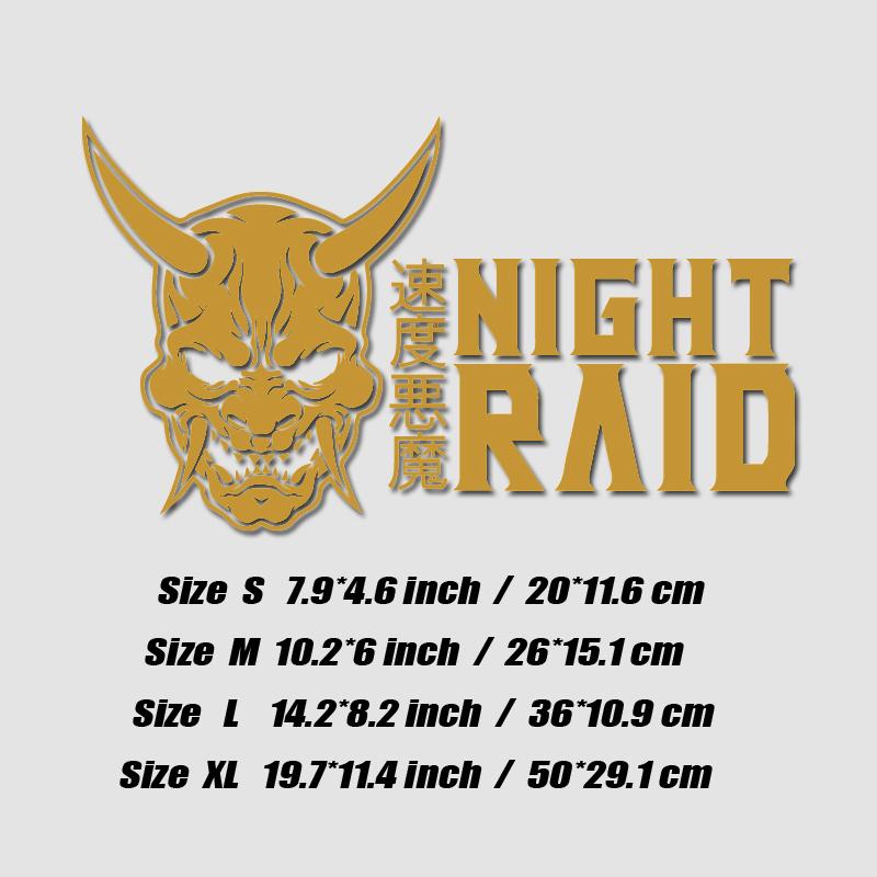Наклейка JDM NIGHT RAID Высококачественный Водонепроницаемый Винил Гоночный Автомобиль Мотоцикл Велосипед Наклейка для Игровой Консоли Ноутбука