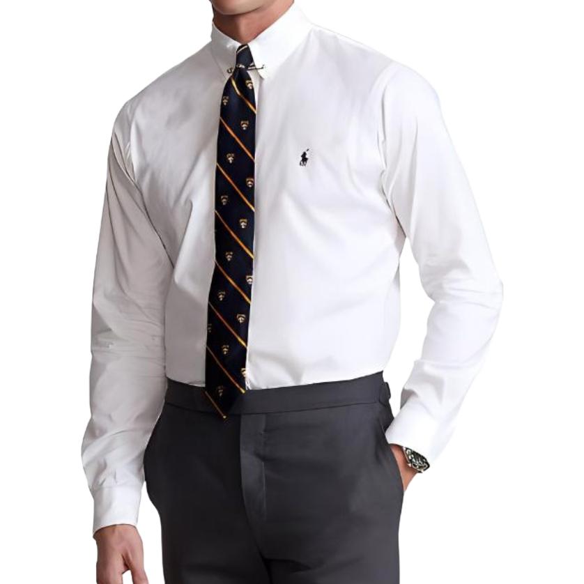 Polo Ralph Lauren Рубашки Мужские Белые С Острым Воротником Умеренный Другое 710791844-001