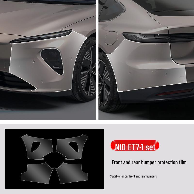 NIO ET7 Pre-Cut Invisible TPU Car Wrap for Front & Rear Bumpers - Anti-Scratch Protection Film