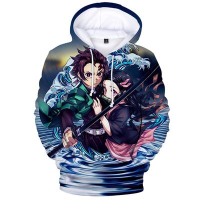 Kimetsu No Yaiba Demon Slayer Толстовки с 3D-принтом для мужчин и женщин, Повседневные детские худи для мальчиков и девочек, Пуловер, Аниме-пальто