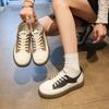 Imitation Leather Retro Little White Shoes Women's 2025 Spring and Autumn Models, One-pedal Soft-soled Comfortable and Versatile Casual Sports Shoes