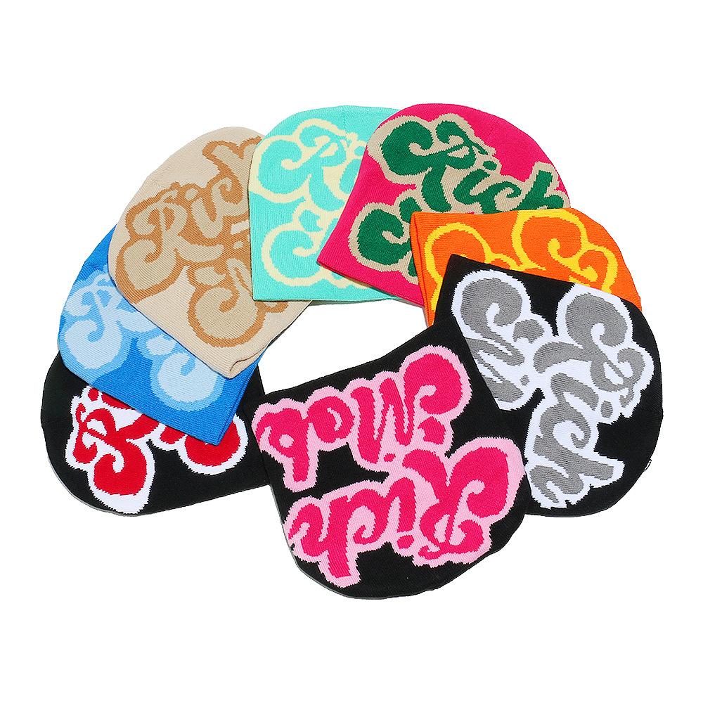 Temu осень-зима новая вязаная шапка-пуловер многоцветная с надписью теплая шапка мужская и женская шерстяная вязаная шапка