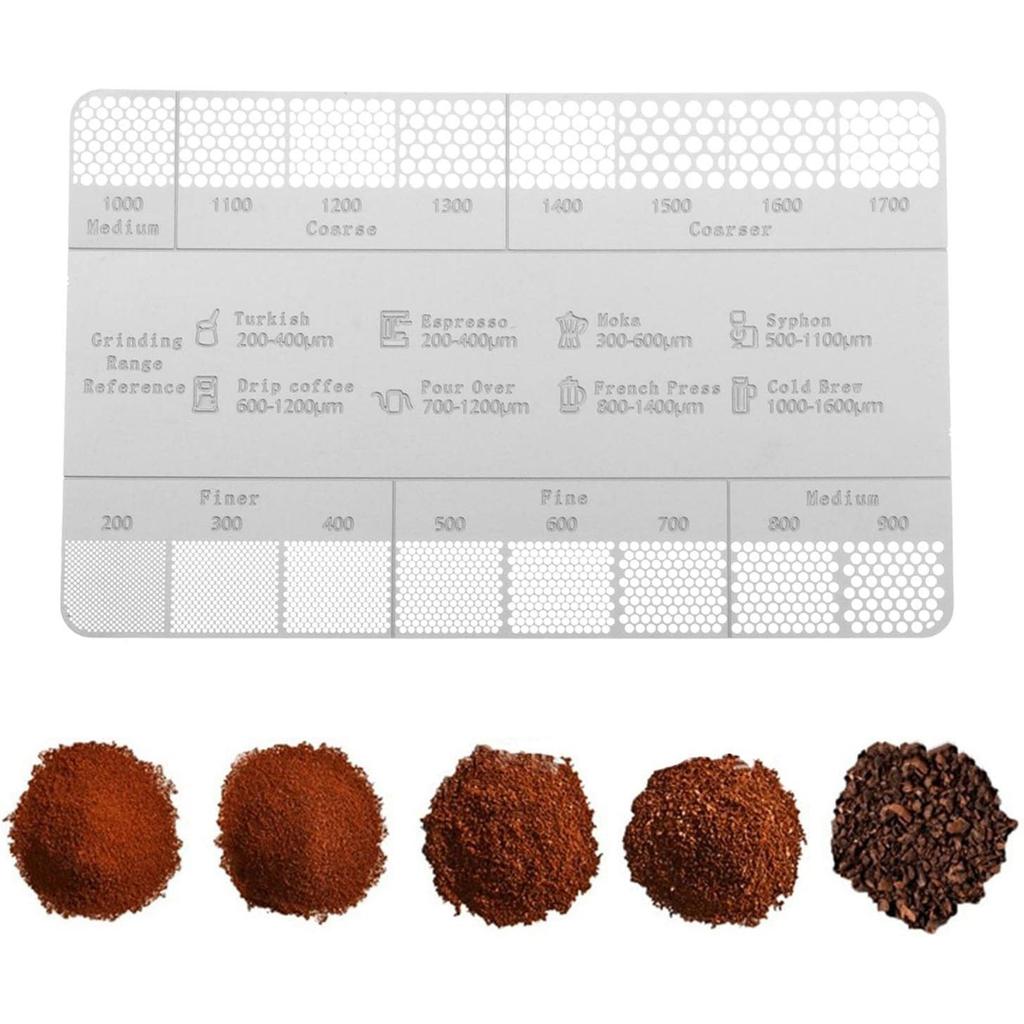 Grind Reference Card Coffee Grind Size Ruler Metal Grind Size Reference Card Essential Tools Gift for Coffee Enthusiasts
