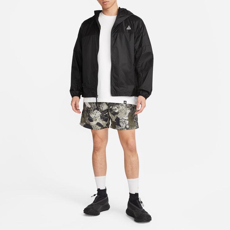 Nike ACG Patterned Lace-Up Casual Shorts Men Bottoms Khaki Green DN3950-325