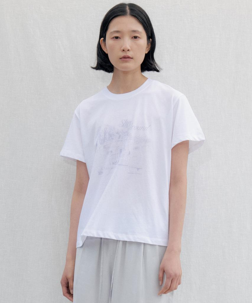 STEP AROUND Prague Park Graphic Tee_White
