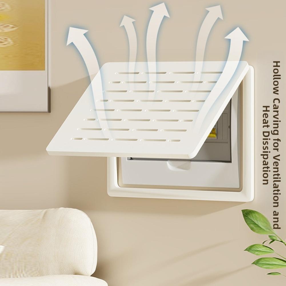 Living room distribution box cover with flip top design for electric meter box and weak current box 35 cm by 25 cm wood plastic