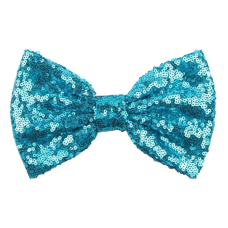 S 5" Блестящие Пайетки Банты С/Без Зажимов Шикарные Заколки DIY Аксессуары для Волос Заколки для Женщин