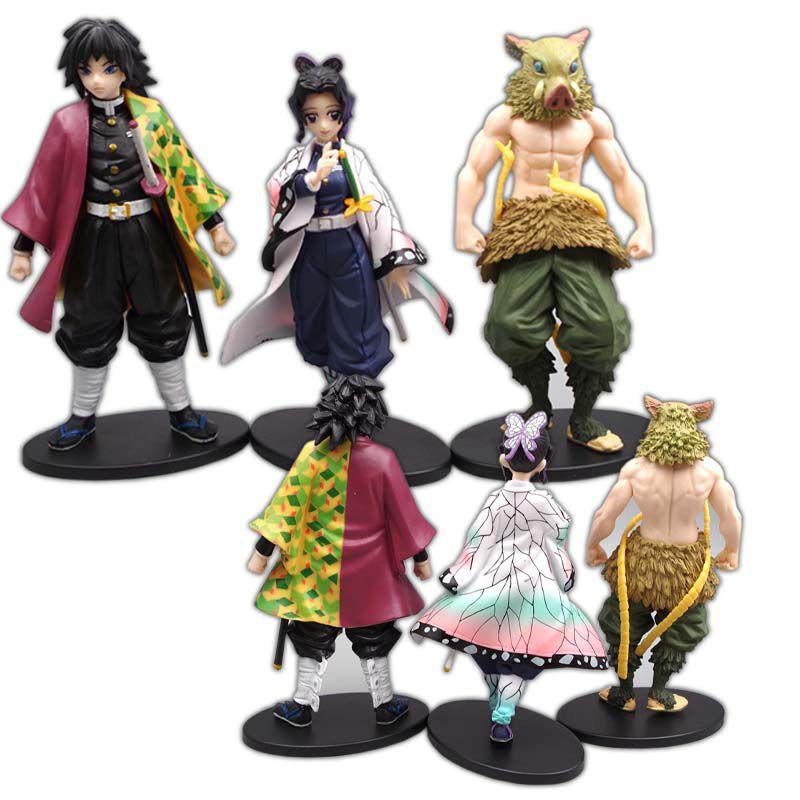 Набор фигурок Demon Slayer Kimetsu No Yaiba с Мицури, Муичиро, Тенгеном, Кёдзюро, Обанаем, Канао, Санеми. Декоративные коллекционные украшения