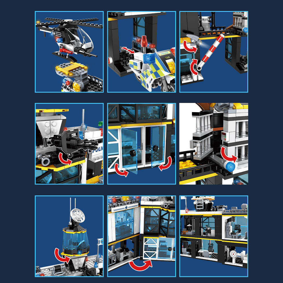 WOMA TOYS C0555A SWAT Police Headquarters Station City Vehicles Car Military Army Building Block Set Toy