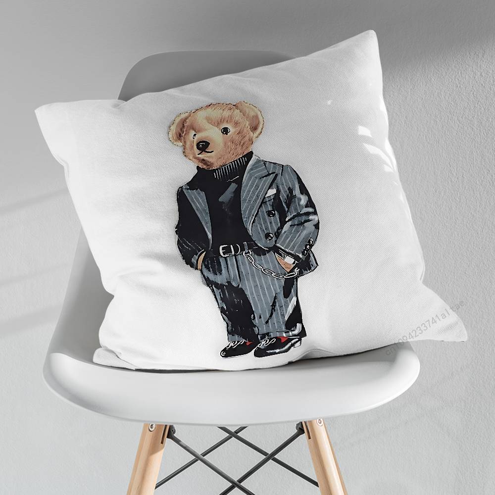 Fashion BBears Cool Art Various Sizes Square Pillow Case For Car Home Bedchamber Decor Birthday Gift
