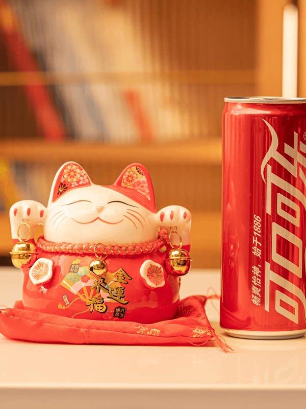 Lucky cat ornament ceramic Japanese creative gifts piggy bank store opening checkout page home decoration living room