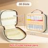 24/36/48/60/84/120Slots Markers Pen Storage Bag Large Capacity Zipper Canvas Storage Pencil Bag Watercolor Pen Stationery Bag
