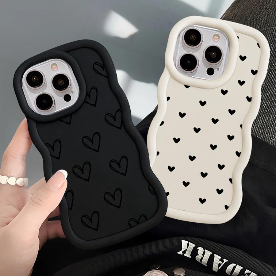 Мультяшный Цветок Сердце Любви Мягкий Чехол для Телефона для iPhone 18 14 12 15 Plus 13 16 Pro Max 17 Air XR 11 8
