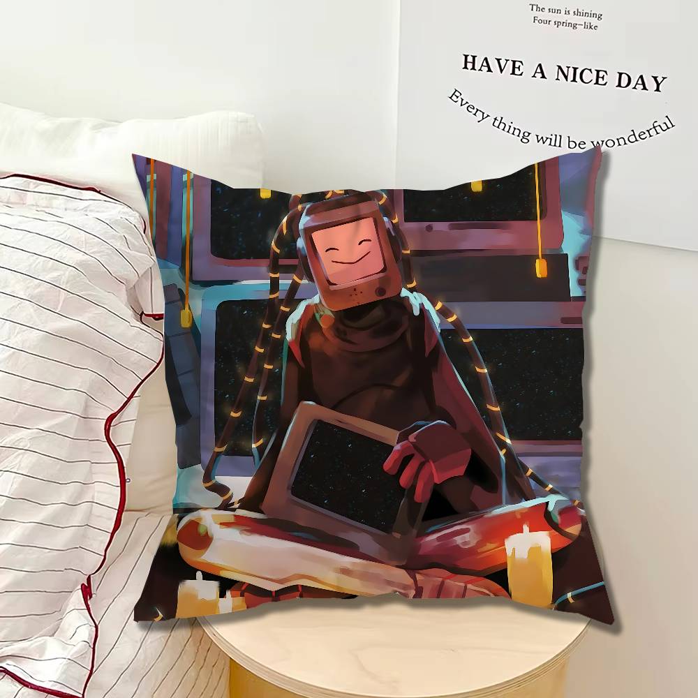 Game Orange Stray cat Single Throw Pillow Case Cover Sofa Cushion Home Room Decor