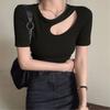 New ArrivalS Open Run Women S kiTSch Mood Slim FiT SpliT ShorT Sleeve T ShirT