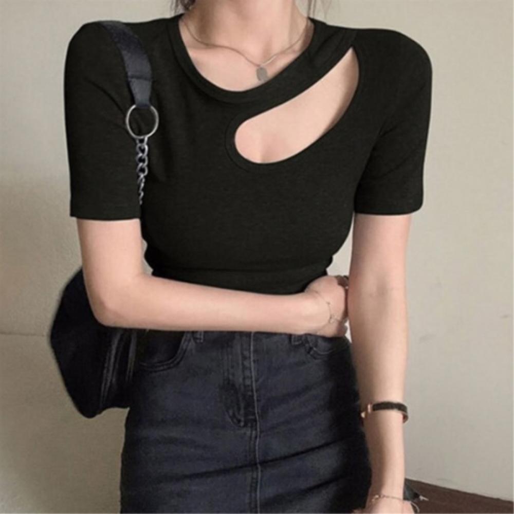 New ArrivalS Open Run Women S kiTSch Mood Slim FiT SpliT ShorT Sleeve T ShirT