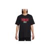 Letter Logo Printed Skateboard Short Sleeve T-Shirt Men Tops Black FJ1144-010