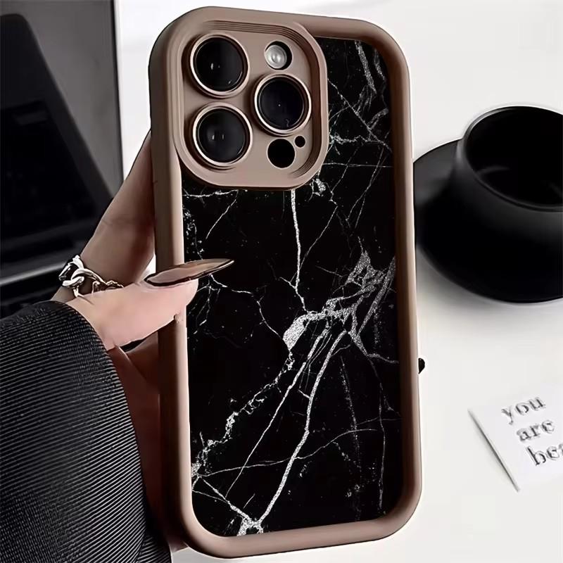 Чехол для телефона для iPhone 17 16 15 14 Pro Max Plus 13 12 11 Pro XR X XS 7 8 Plus SE2 17Air Масляная живопись Золотой Мрамор Ударопрочный Чехол