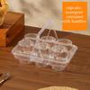 10Pcs Clear Cupcake Holders with Handle Lid Portable Cupcake Transport Rack Reusable Cake Carriers for Packaging 6 Slot Mini Desserts Box for