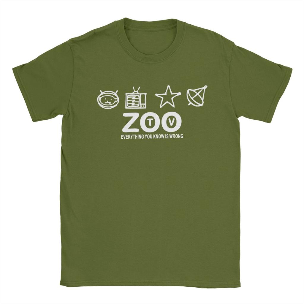 Мужская футболка U2 Zoo Band, топы из чистого хлопка, модные футболки с коротким рукавом и круглым воротом, футболки 4XL 5XL