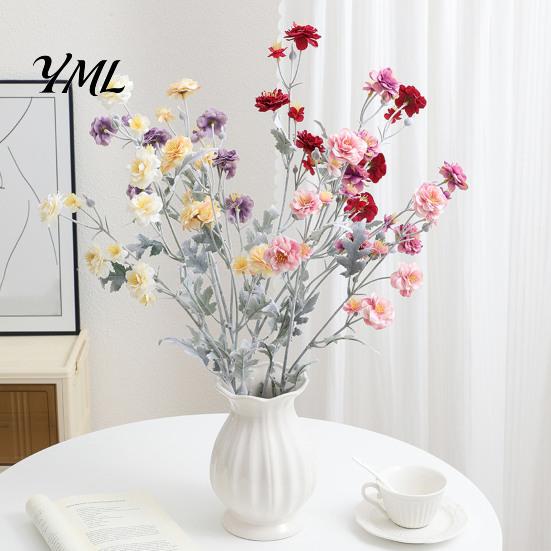 Soft Texture Faux Flowers Artificial Camellia Flowers, Realistic Fake Silk Wedding Table Centerpieces Bendable Flower Stems for Home Vase Floral