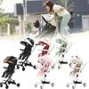 Wheeled Collapsible Four Baby Stroller Lightweight Foldable Seat Convertible