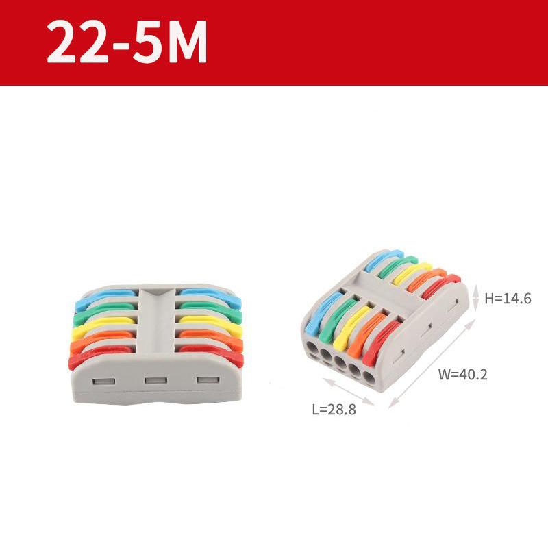 5 шт., мини-разъемы для быстрого провода, универсальный компактный проводник, пружинный соединитель для сращивания проводов, вставной клеммный блок