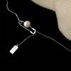 Серебряная брошь-колье с жемчугом S925 для женщин - Модная цепочка на ключицы с уникальным дизайном