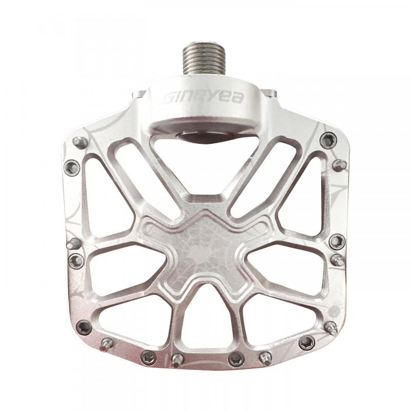 Aluminum Alloy Mountain Bike Pedals With Large Bearings CNC Machined Lightweight MTB Commuter Bikes