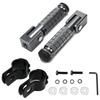 RACEAST M8 Motorcycle Footrest, Folding Foot Step Pegs, Left and Right Set, Universal CNC