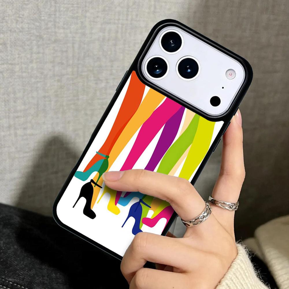Чехол Case для iPhone 17 Air 16 Pro Max 15 Plus 11 13 Mini 14 12 Задняя крышка телефона красные туфли на высоком каблуке Милый