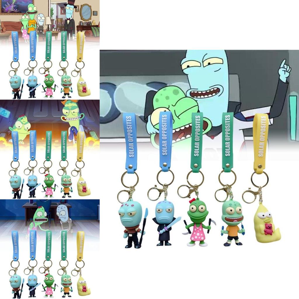 Креативный мультяшный брелок-инопланетянин ПВХ брелок для забавных идей для подарков Уникальный стиль современного искусства